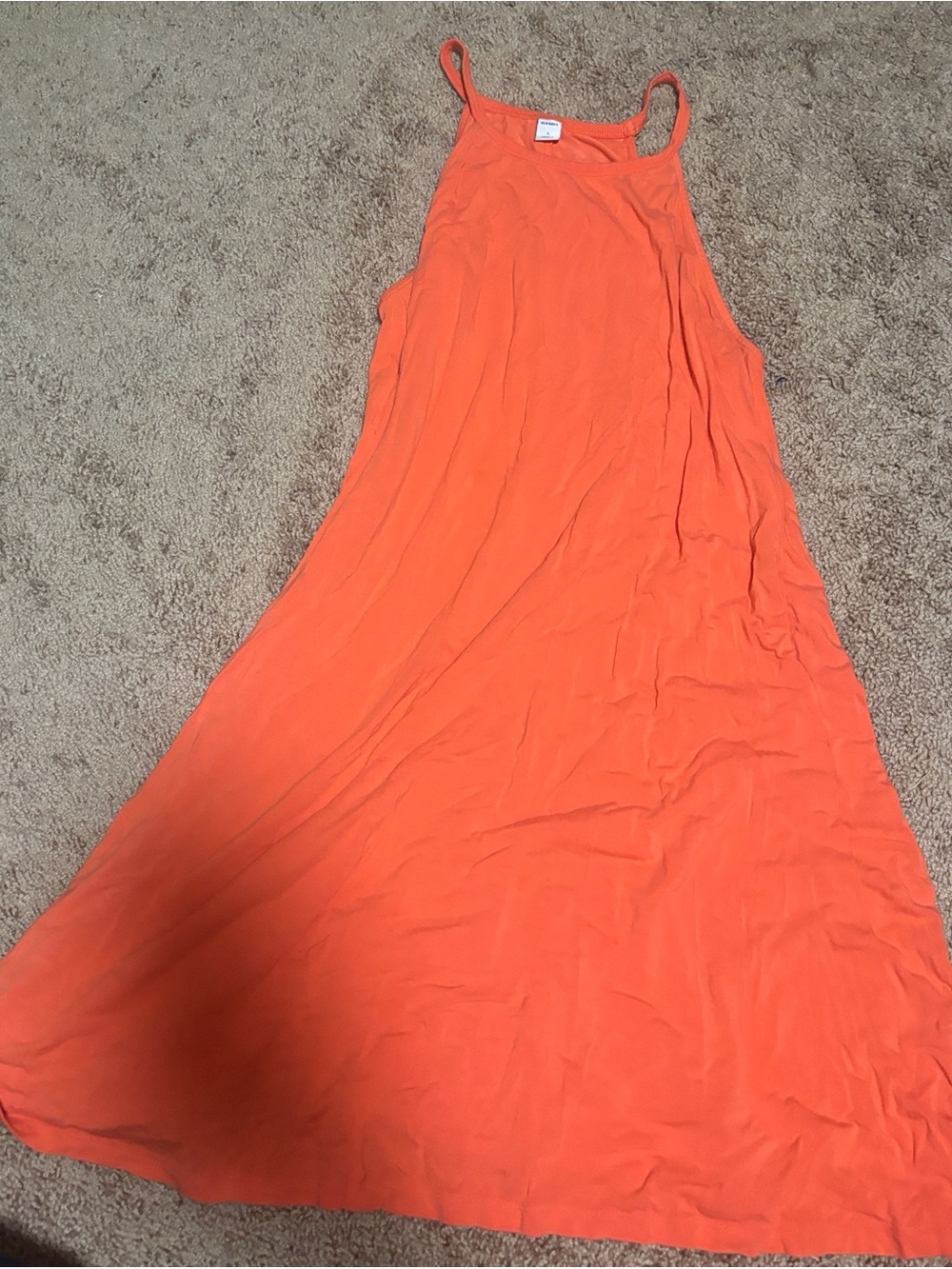 Old Navy Orange Sleeveless Maxi Dress